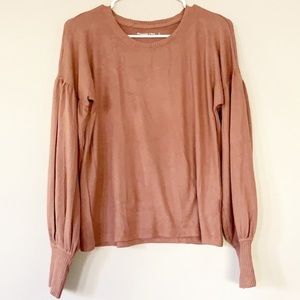 Abercrombie & Fitch Soft AF Long Sleeve Cozy Puff Sleeve Top Size Small